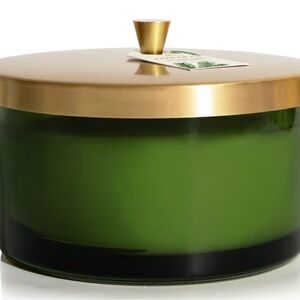 Green and Gold Decorative Container